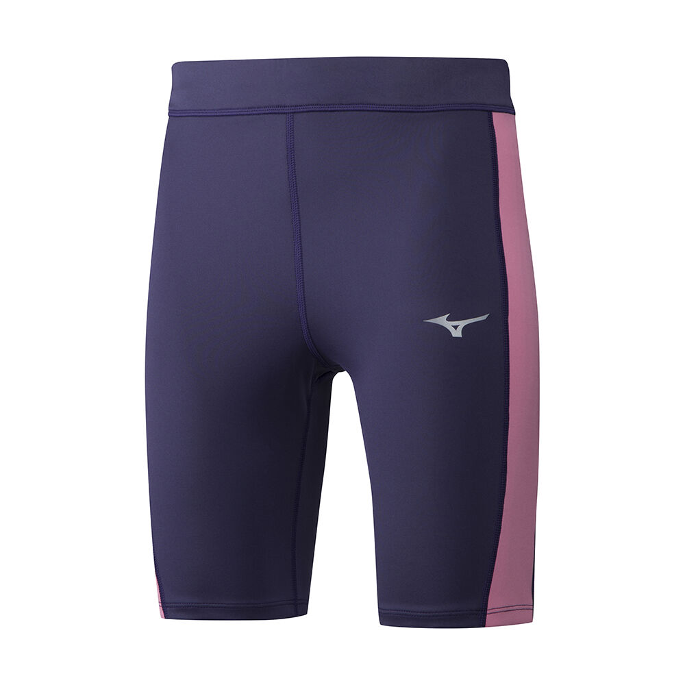 Leggings Mizuno Running Impulse Core Mid - Mulher - Azul Marinho - GPZWD7019